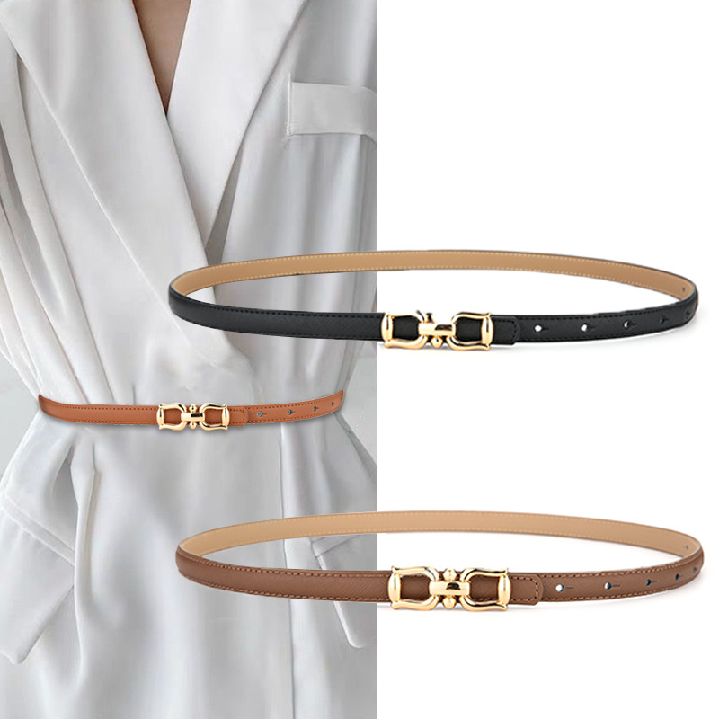 Belts | Mid-Waist Leather Belt Black – Womens Accessories Belts