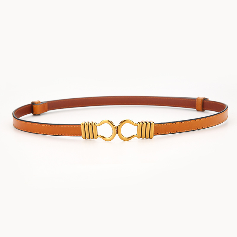 Belts | Mid-Waist Leather Belt Cognac – Womens Accessories Belts