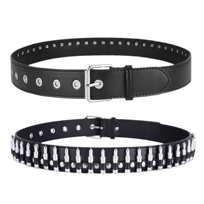 Belts | Studded Leather Belt Black – Womens Accessories Belts