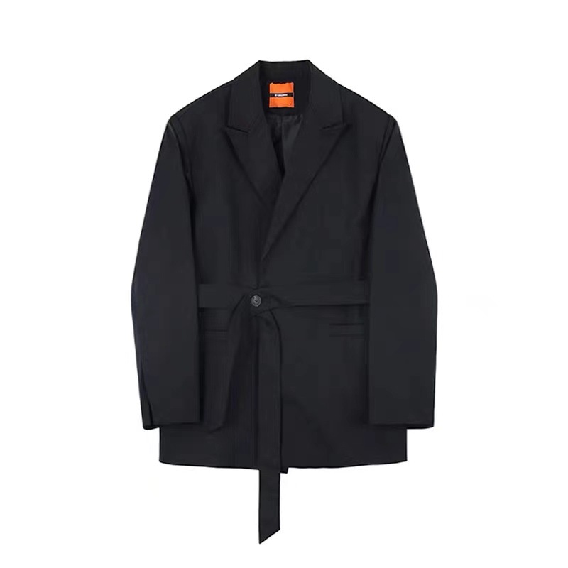 Blazers & Vests | Belted Wool-Blend Blazer Black – Womens Blazers & Vests Black