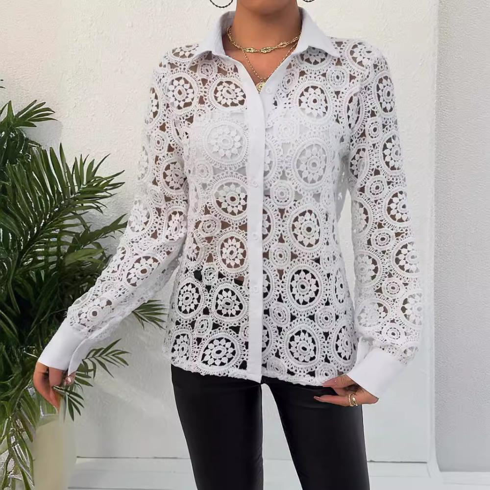 Blouses & Shirts | Crocheted Shirt Cream – Womens Blouses & Shirts Blouses & Shirts