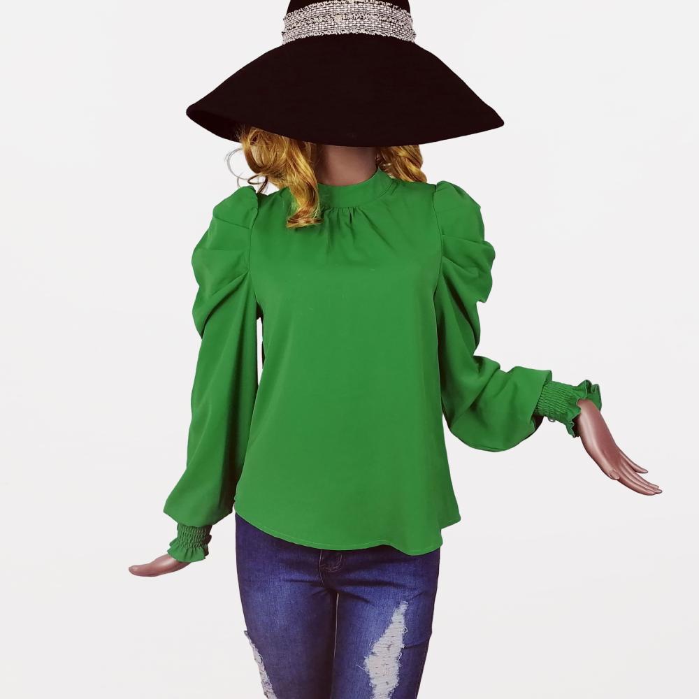 Blouses & Shirts | Mulberry Silk Layered Frilled Shirt Bright Green – Womens Blouses & Shirts Blouses & Shirts