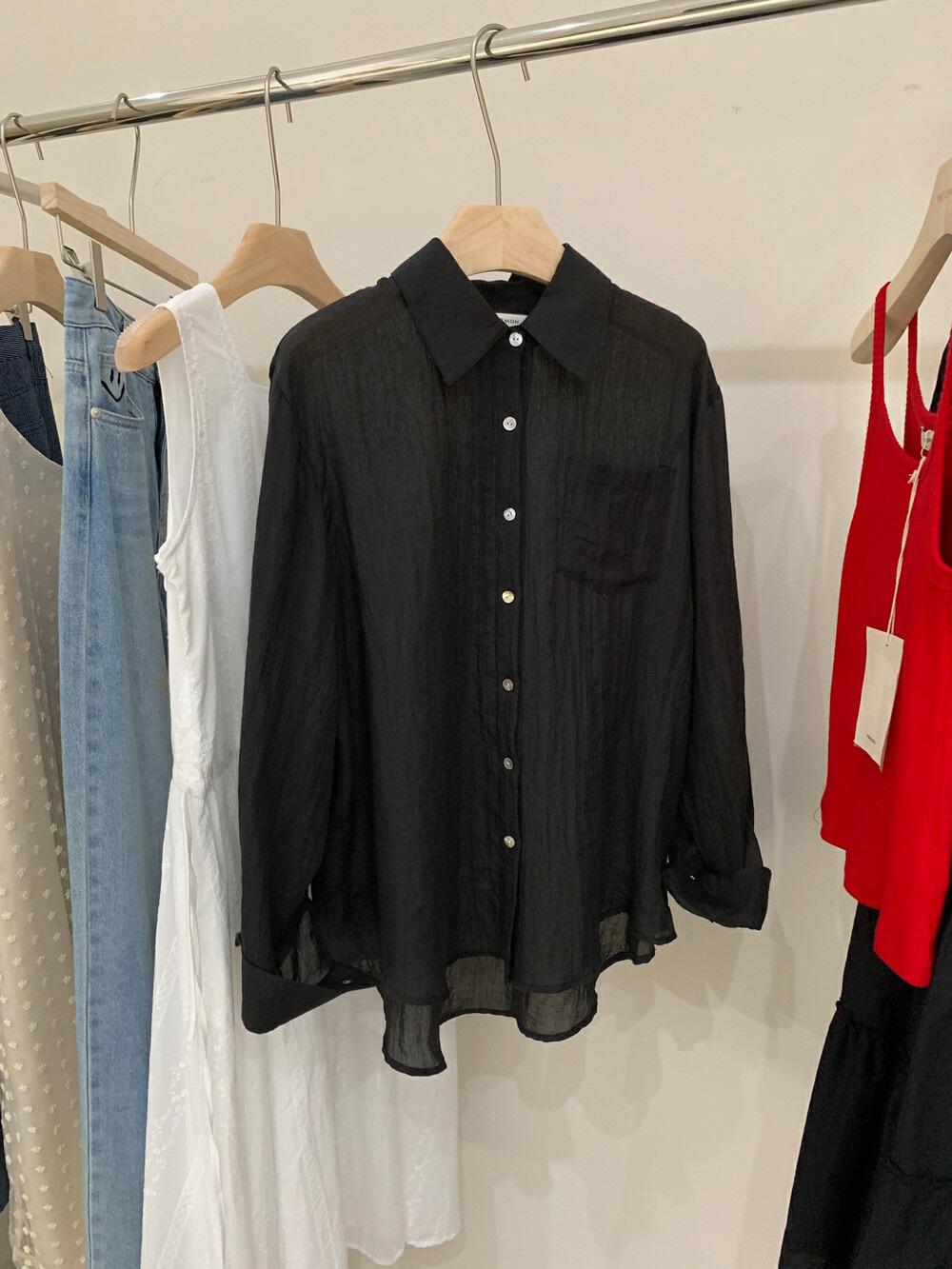 Blouses & Shirts | Patch-Pocket Linen Shirt Black – Womens Blouses & Shirts Black