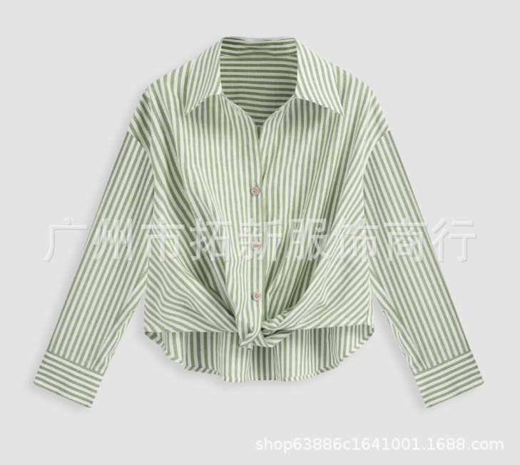 Blouses & Shirts | Relaxed Tie Knot Shirt Light Green – Womens Blouses & Shirts Blouses & Shirts