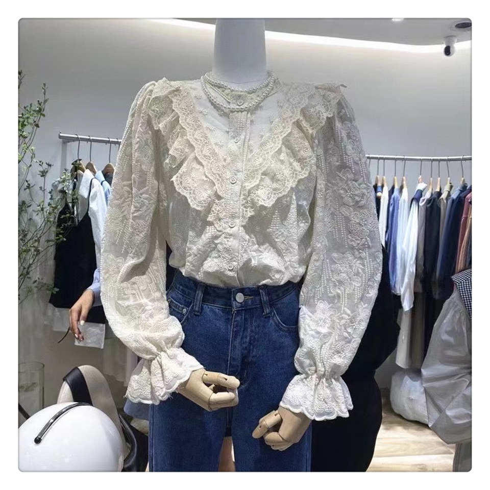 Blouses & Shirts | Ruffled Lace Blouse White – Womens Blouses & Shirts Blouses & Shirts