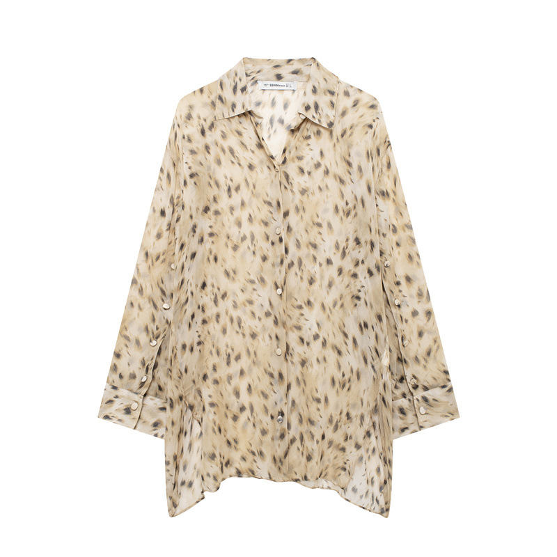 Blouses & Shirts | Ruffled Tie-Neck Blouse Leopard – Womens Blouses & Shirts Blouses & Shirts