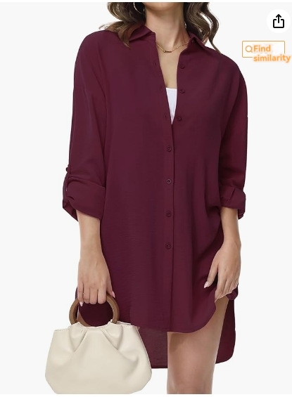 Blouses & Shirts | Silk Shirt Dark Red – Womens Blouses & Shirts Blouses & Shirts