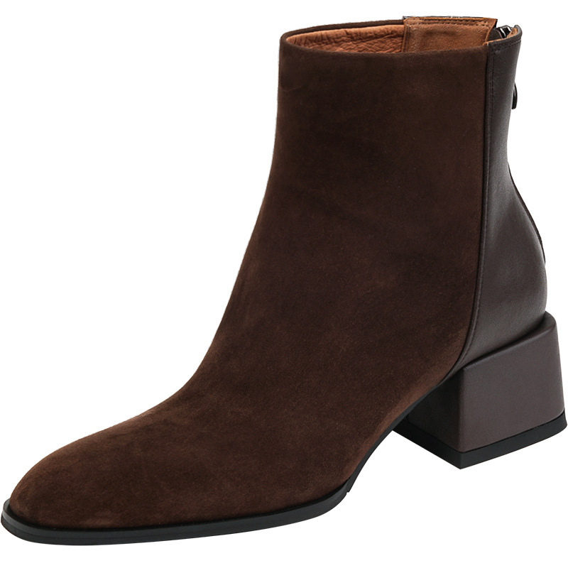 Boots | Leather Sock Boots Brown Suede – Womens Boots Boots