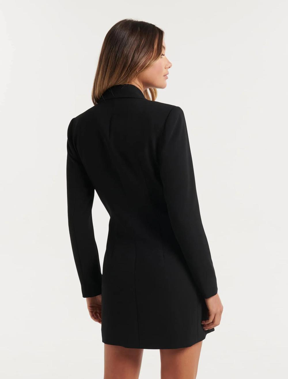 Dresses | Structured Blazer Mini Dress Black – Womens Clothing Black