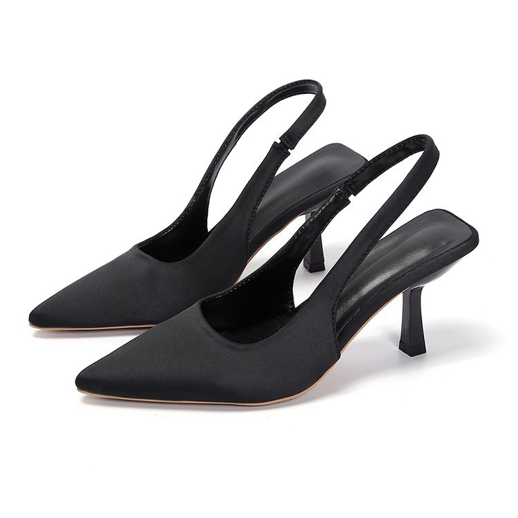 Heels | Pointed Slingback Pumps Black – Womens Heels Black