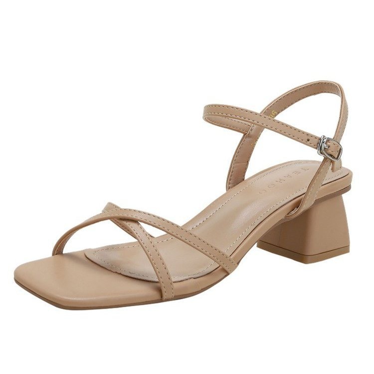 Heels | Strappy Leather Sandals Vanilla – Womens Heels Heels