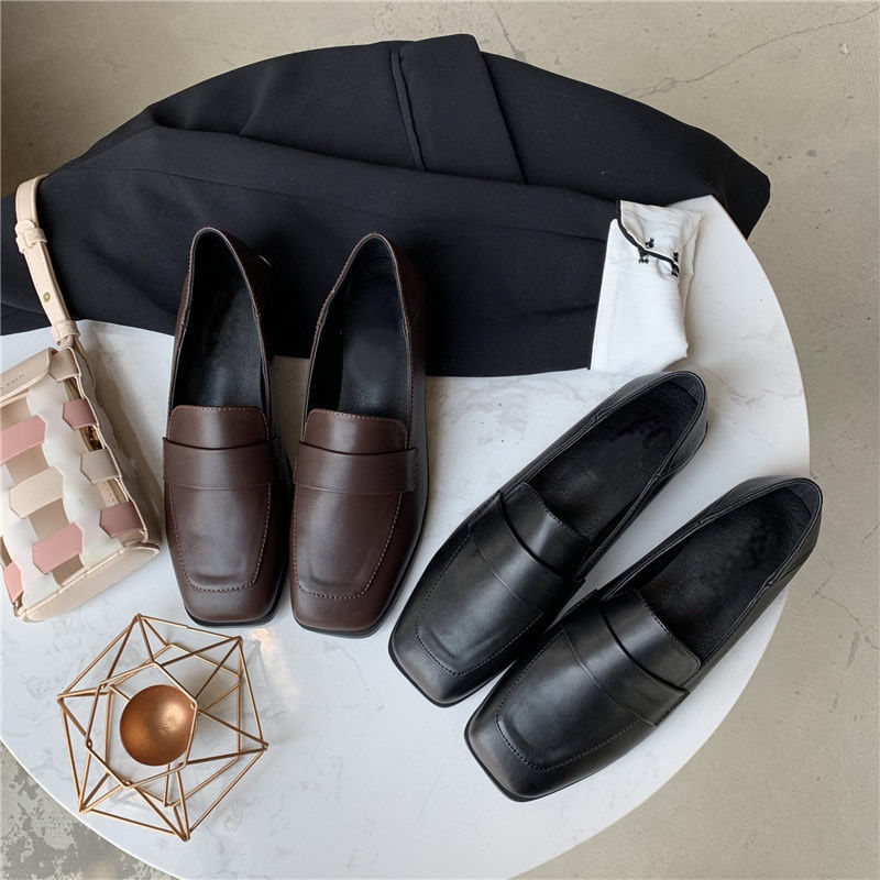 Loafers & Flats | Classic Slim Leather Loafers Black – Womens Loafers & Flats Black