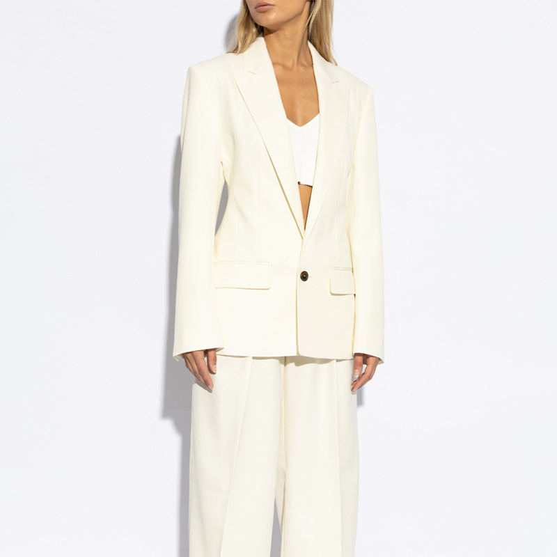 Outerwear | Fitted Linen Blazer Yellow – Womens Blazers & Vests Blazers & Vests