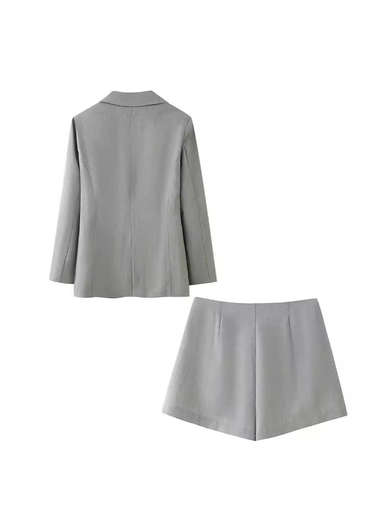 Outerwear | Pleated Blazer Light Grey Melange – Womens Clothing Light Grey Melange