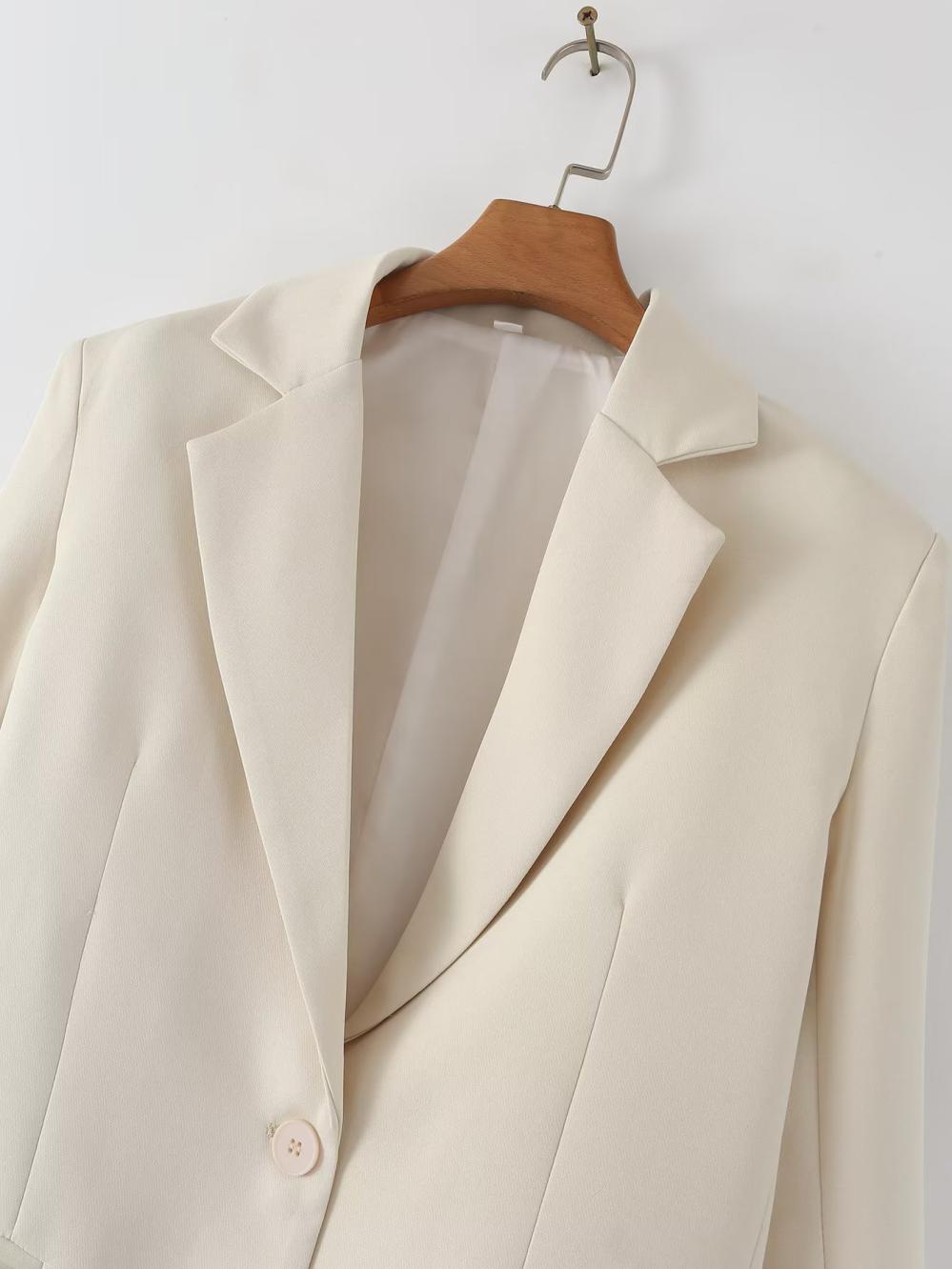 Outerwear | Relaxed Cut-Away Tailored Blazer White – Womens Blazers & Vests Blazers & Vests