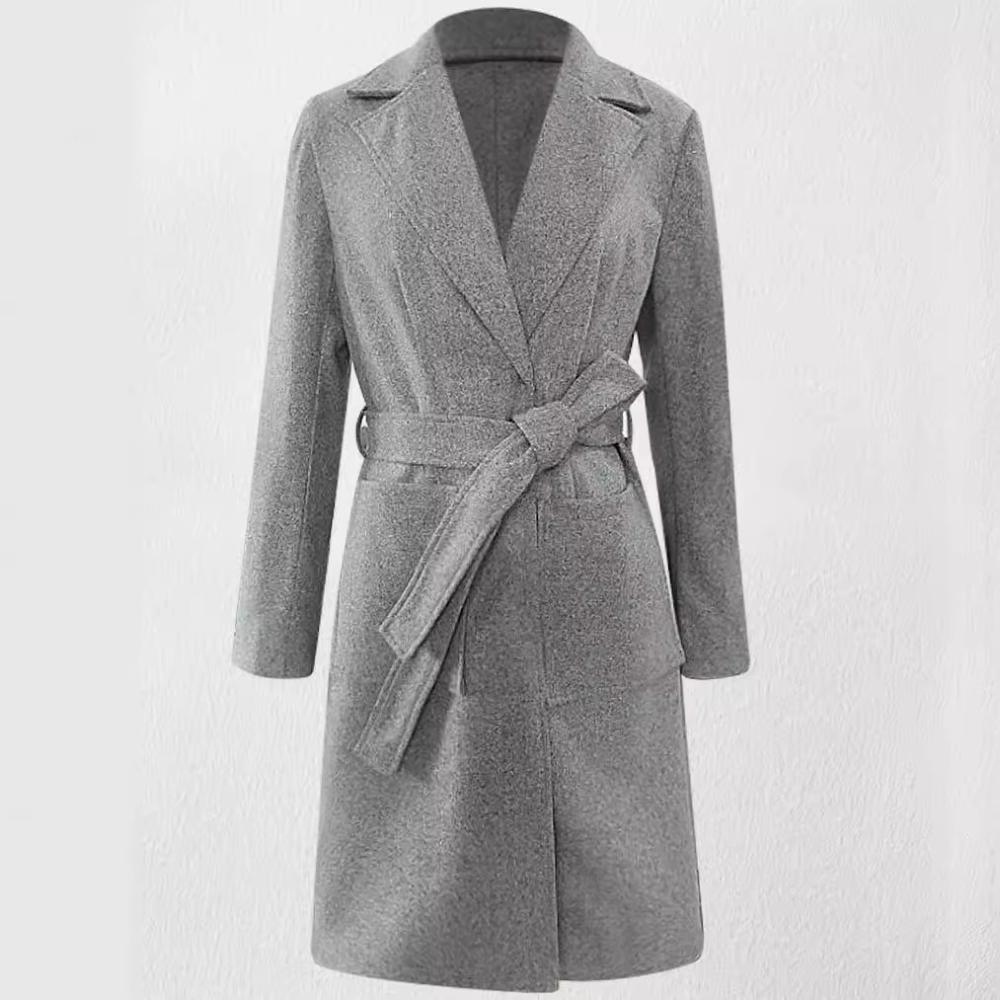 Outerwear | Voluminous Belted Wool Coat Dark Grey – Womens Clothing Dark Grey