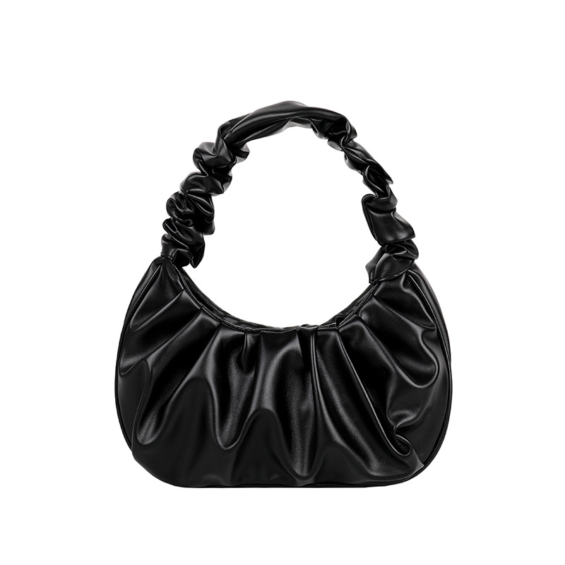 Shoulder Bags | Large Satin Shoulder Bag Black – Womens Bags Black