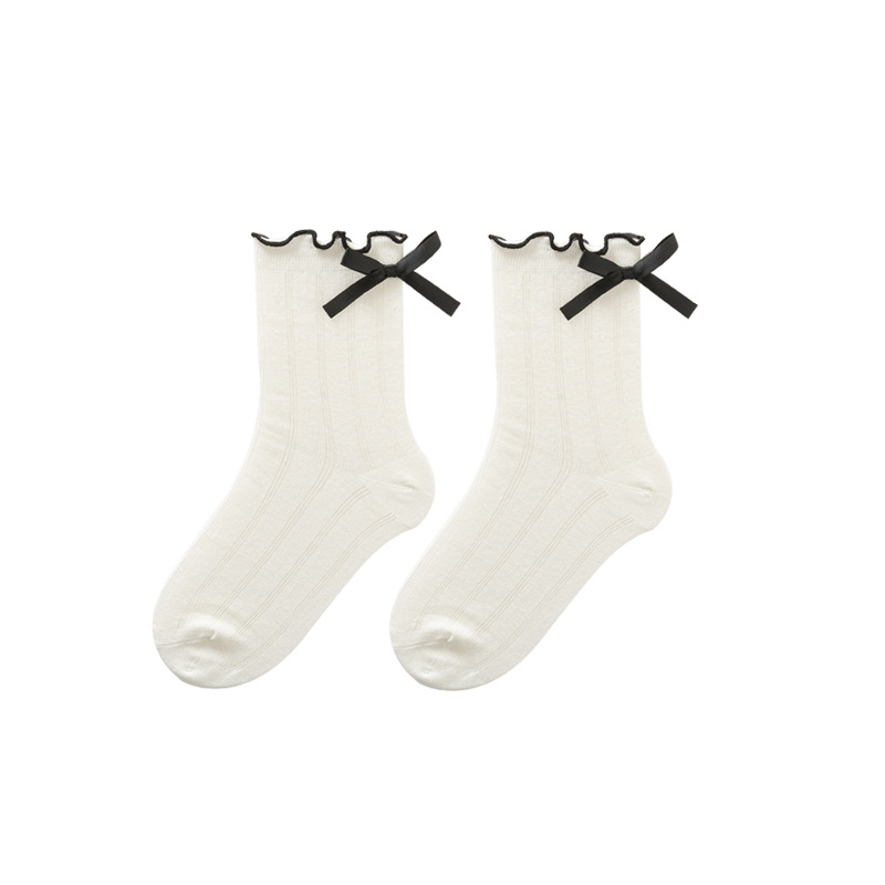 Socks & Tights | Bow-Detailed Socks White – Womens Accessories Socks & Tights