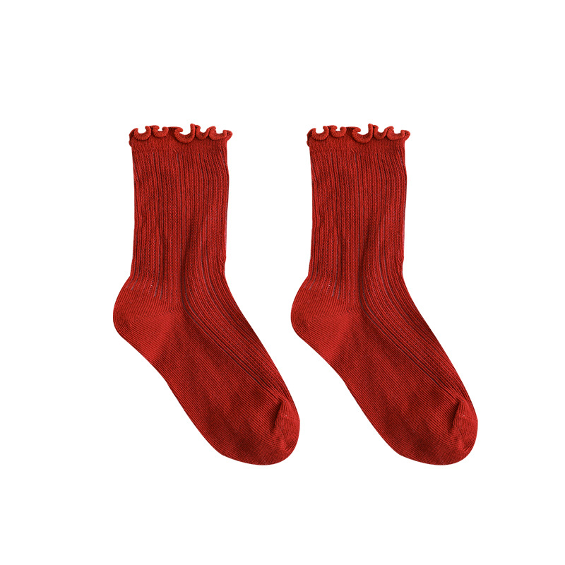 Socks & Tights | Glitter Frill Socks Red – Womens Accessories Red