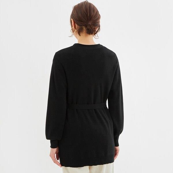 Sweaters & Knits | Belted Mini Knit Dress Black – Womens Clothing Black