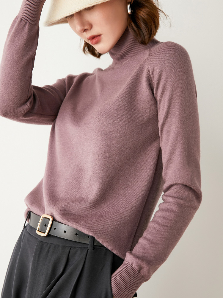 Sweaters & Knits | Cashmere Turtleneck Sweater Lilac – Womens Clothing Lilac