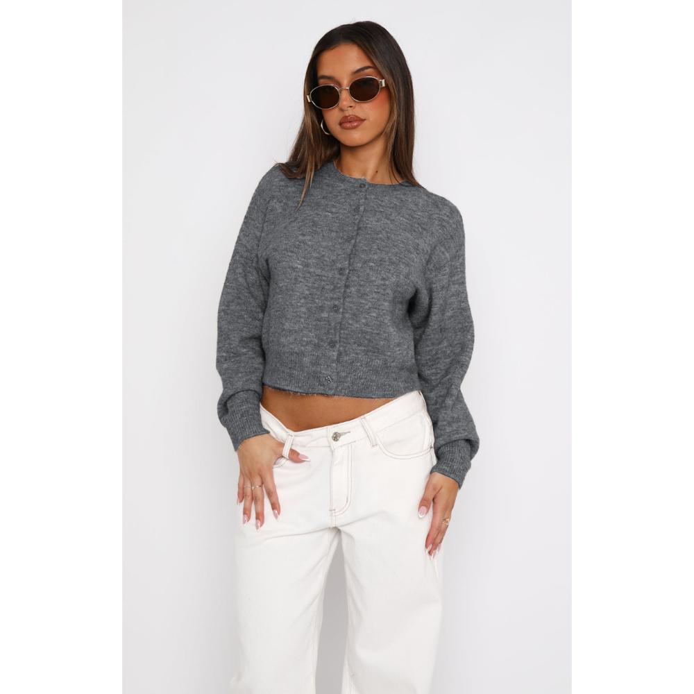 Sweaters & Knits | Knitted Cardigan Grey – Womens Clothing Grey