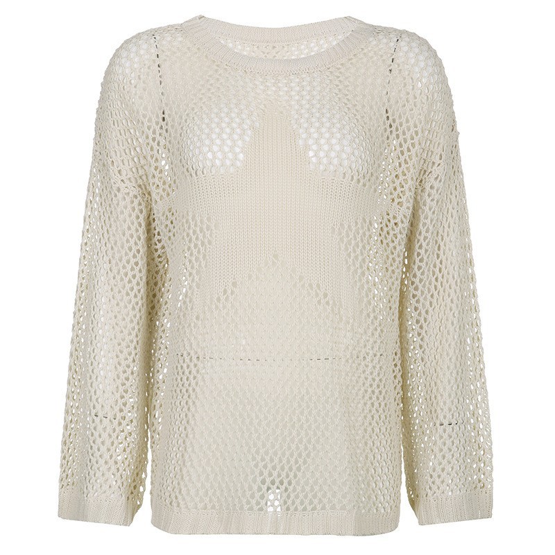 Sweaters & Knits | Mesh Top Beige – Womens Clothing Beige