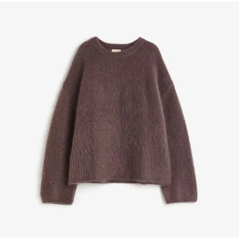 Sweaters & Knits | Mohair-Blend Jumper Dark Red – Womens Clothing Dark Red