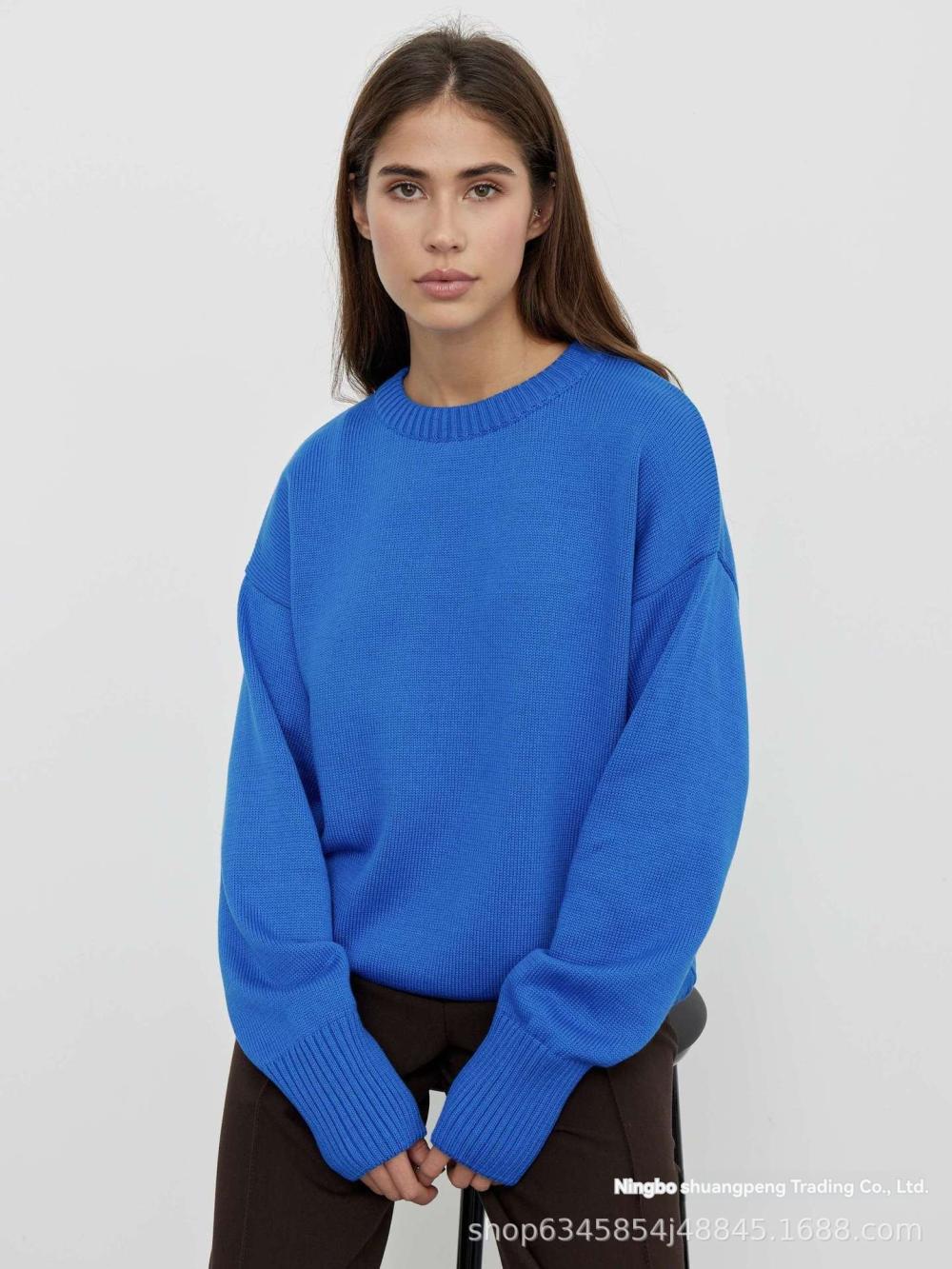 Sweaters & Knits | Relaxed Fit Knitted Sweater Bright Blue – Womens Clothing Bright Blue