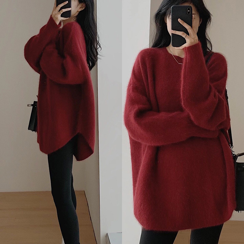 Sweaters & Knits | Relaxed Fit Knitted Sweater Red – Womens Clothing Red