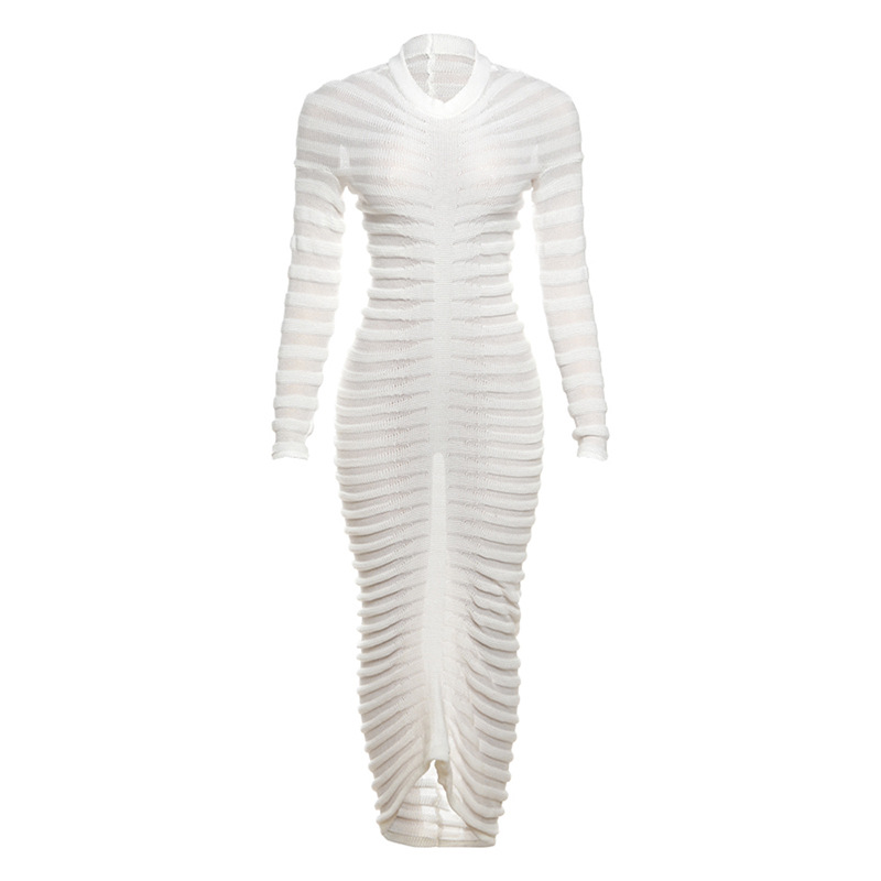 Sweaters & Knits | Scalloped Knit Midi Dress White – Womens Clothing Dresses