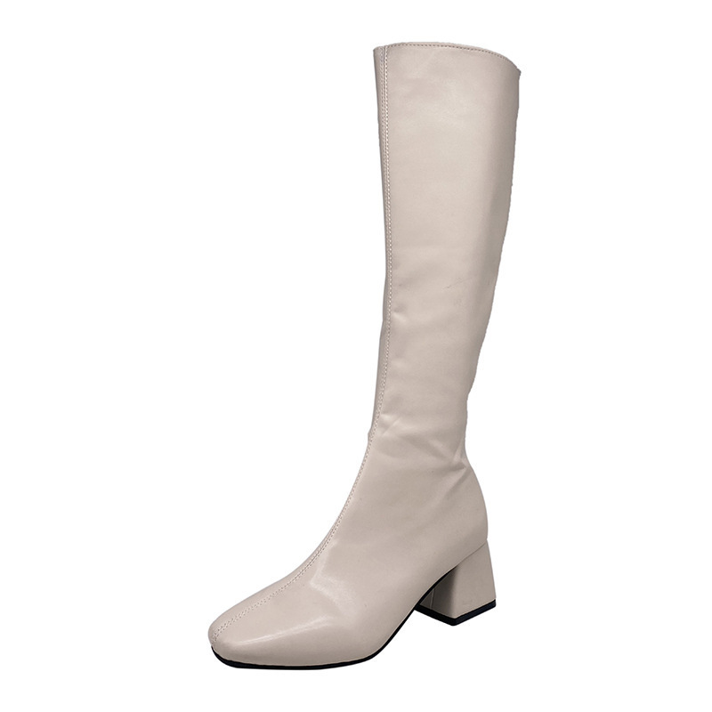 Boots | Leather Knee Boots Beige – Womens Boots Beige