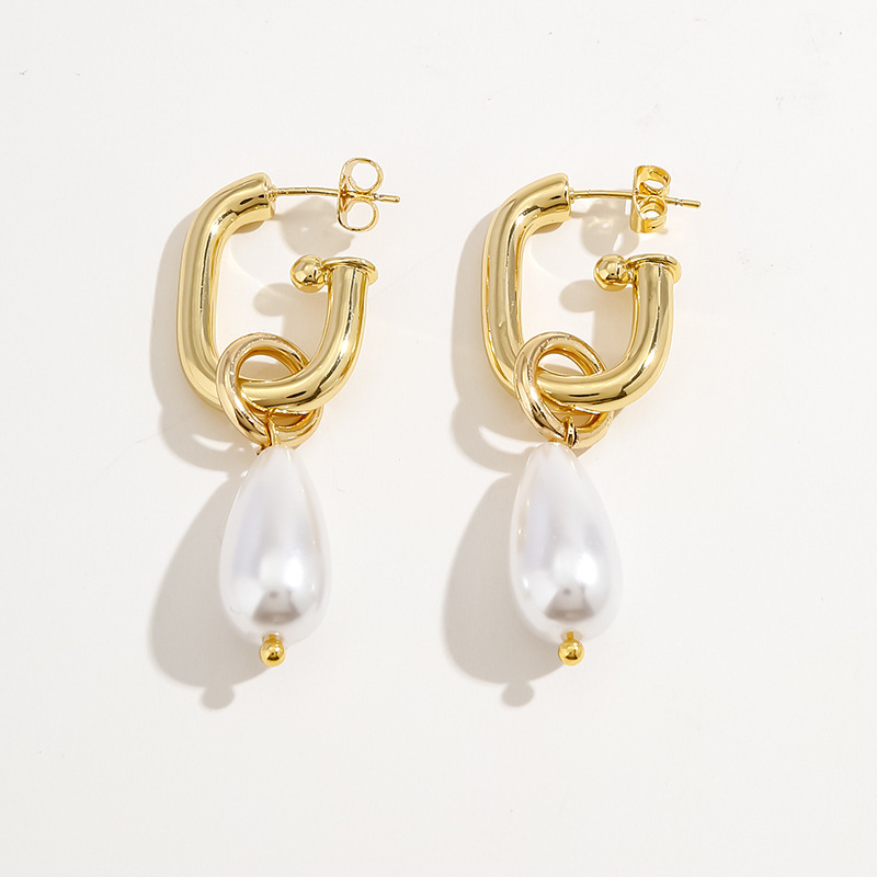 Earrings | Freshwater Pearl Hoops 18-Karat Gold – Womens Earrings 18-Karat Gold