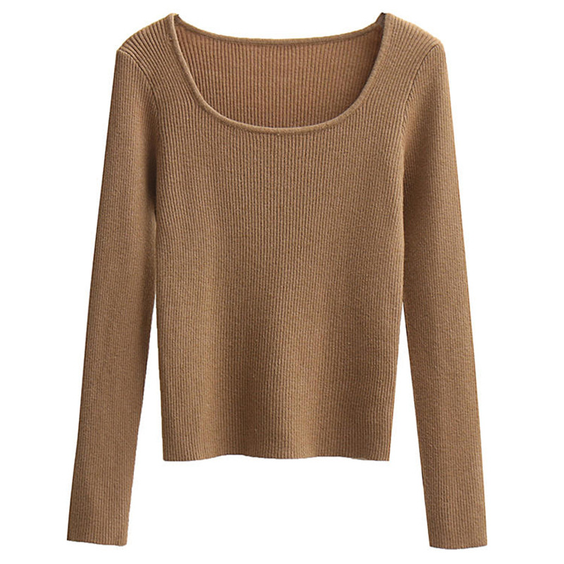 Tops | Fitted Scoop-Neck Top Brown – Womens Clothing Brown